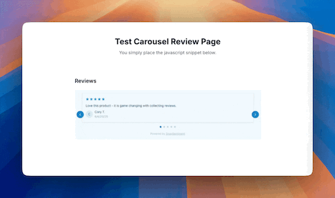 Multiple Reviews Carousel Demo