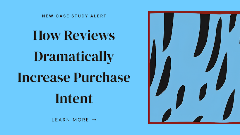 Graph showing increase in purchase intent with reviews